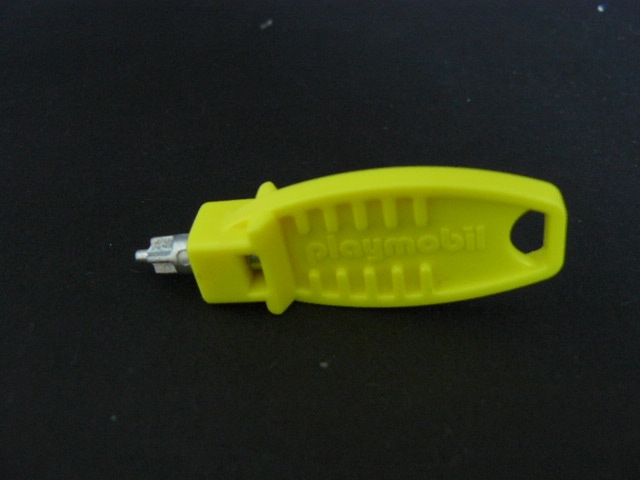 Playmobil 2 x Steckschlüssel Montageschlüssel neon gelb für Steckzapfen 